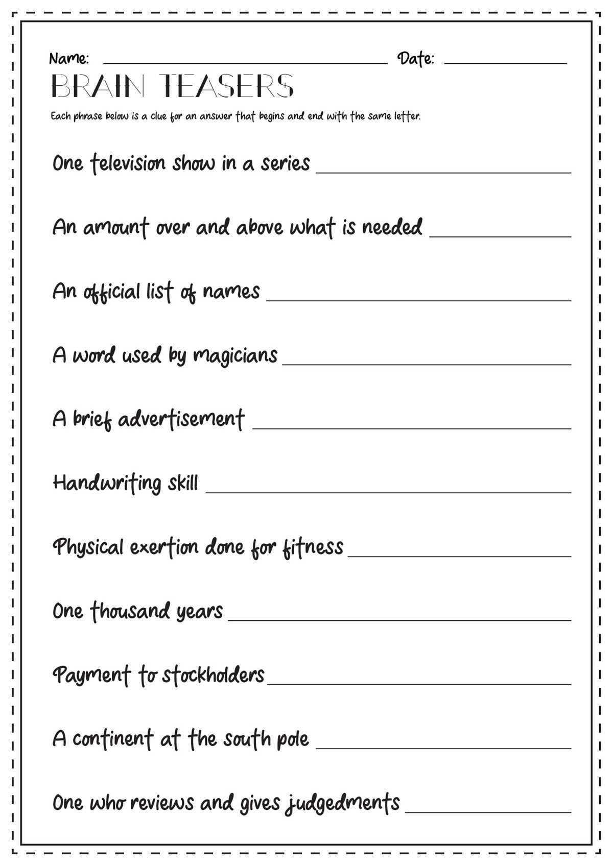 free printable brain puzzles free printable brain puzzles