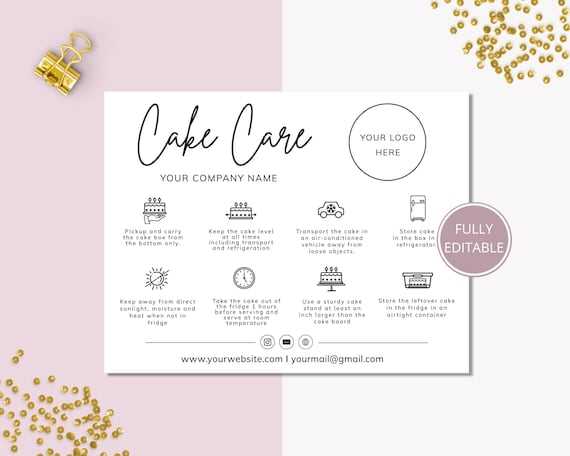 free printable cake care instructions free printable cake care instructions