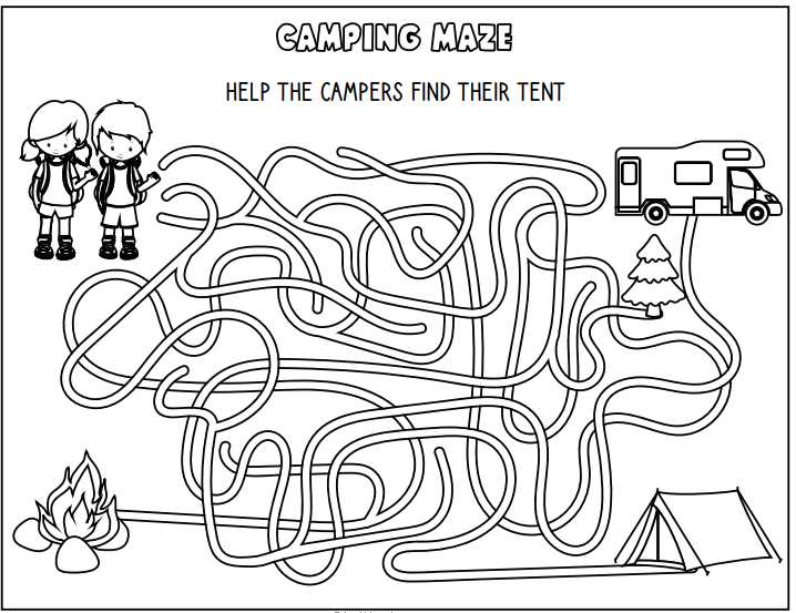 free printable camping coloring pages