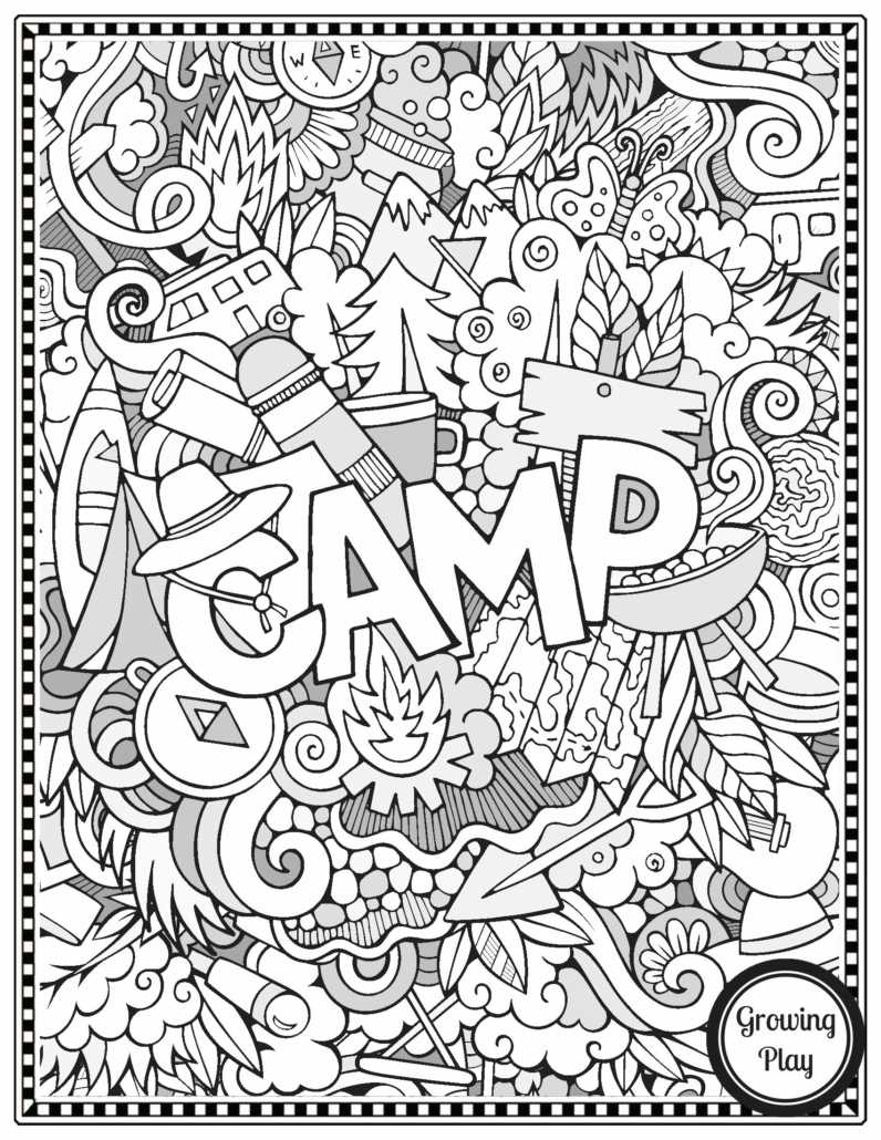 free printable camping coloring pages