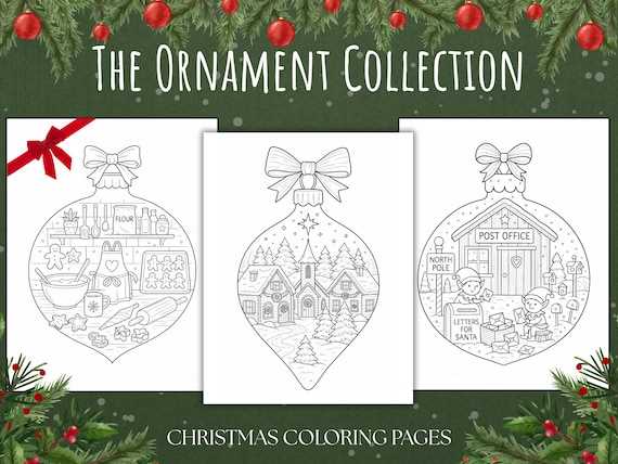 free printable christmas ornaments coloring pages