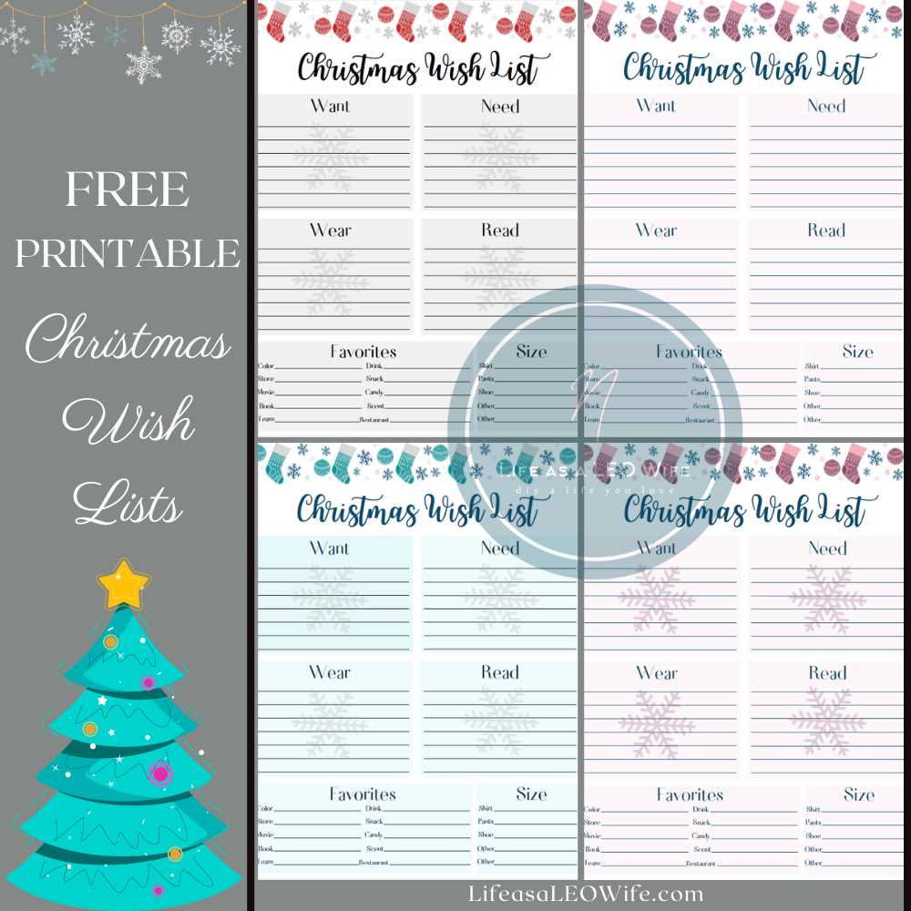 free printable christmas wish list template free printable christmas wish list template