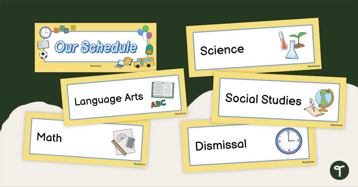 free printable classroom schedule cards free printable classroom schedule cards