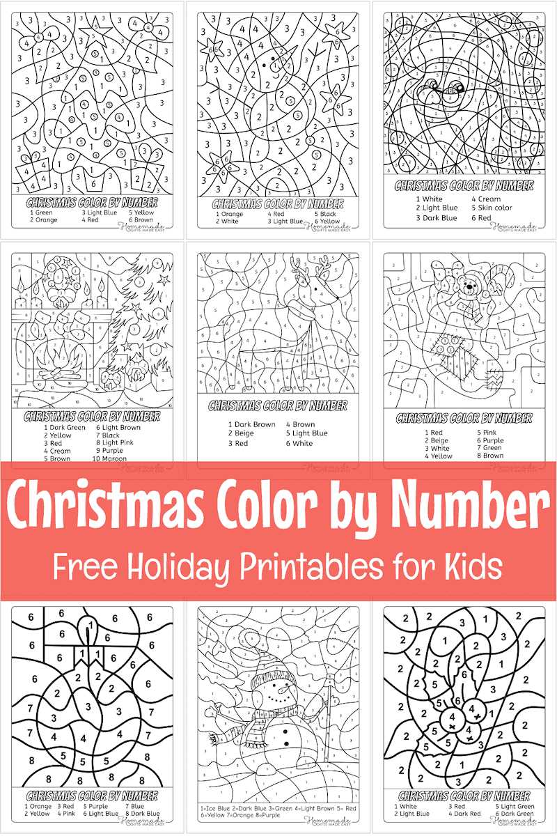 free printable color by number