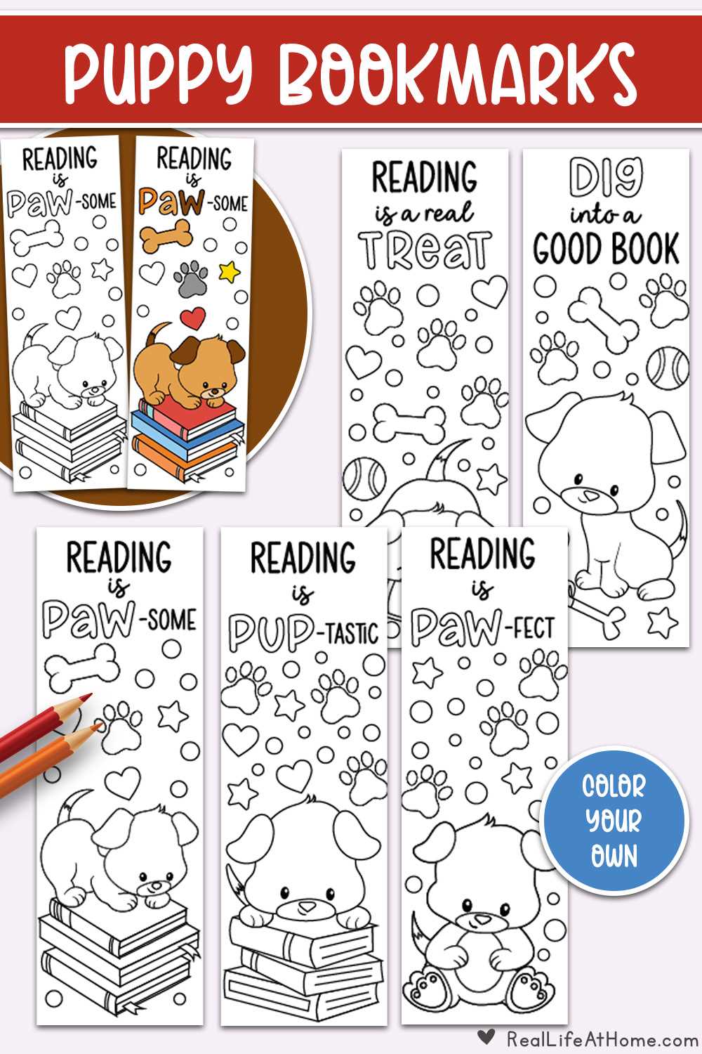 free printable coloring bookmarks