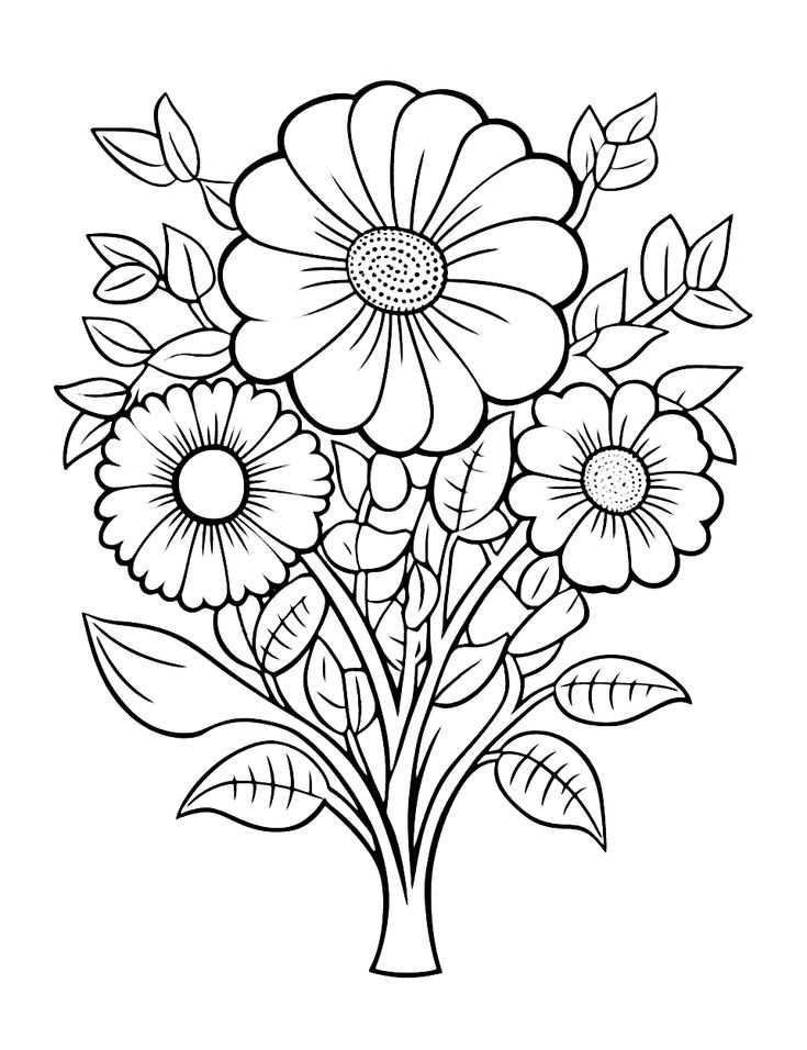 free printable coloring flowers