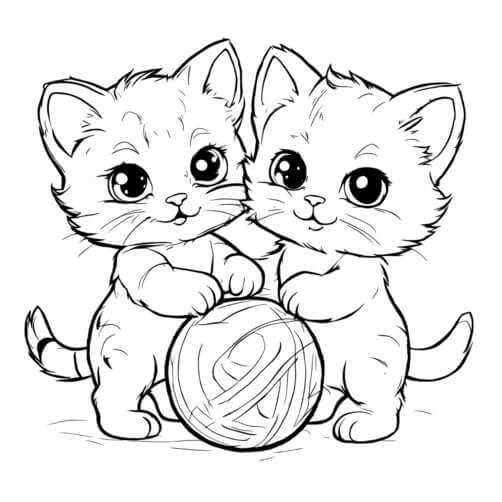 free printable coloring pages kittens