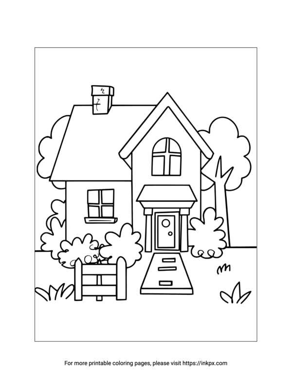 free printable coloring pages of houses free printable coloring pages of houses