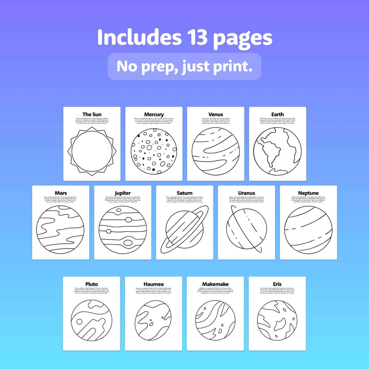 free printable coloring pages solar system