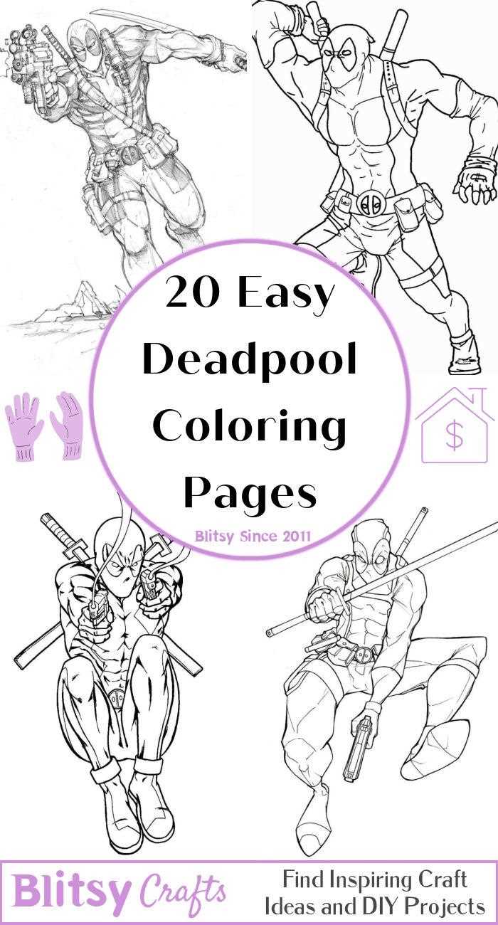 free printable deadpool coloring pages