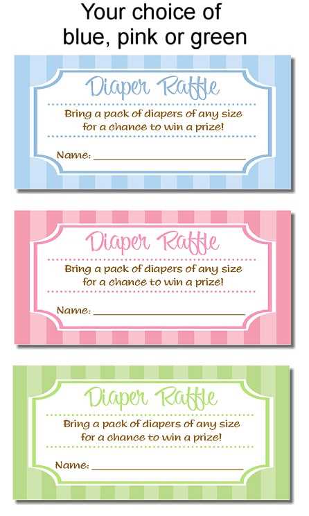 free printable diaper and wipe raffle tickets