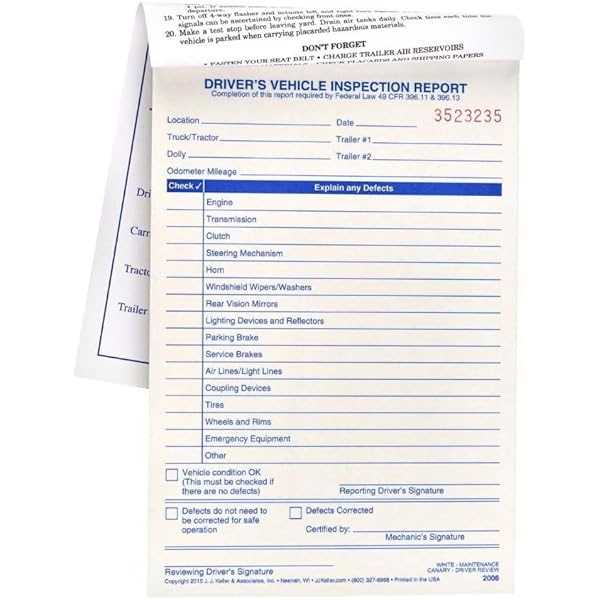 free printable driver vehicle inspection report form free printable driver vehicle inspection report form