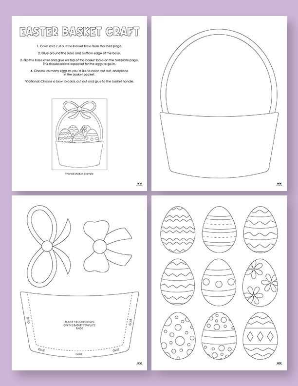 free printable easter basket template free printable easter basket template