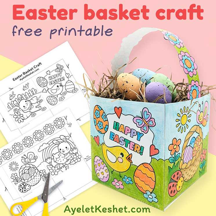 free printable easter basket template free printable easter basket template