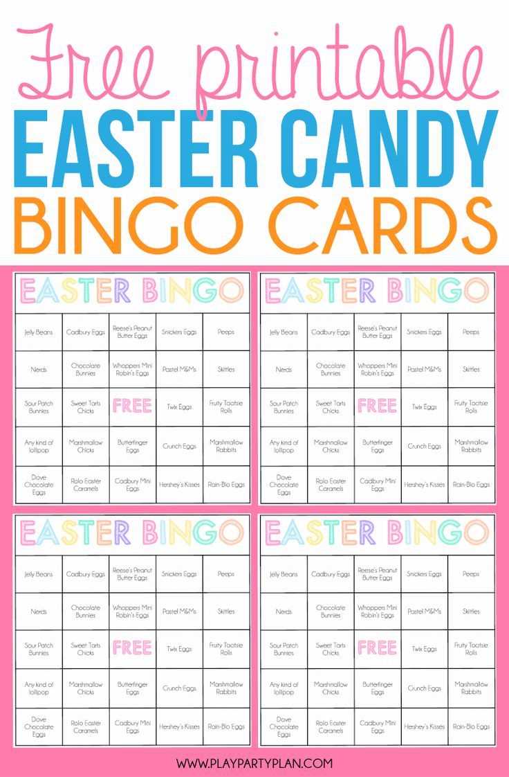 free printable easter bingo cards
