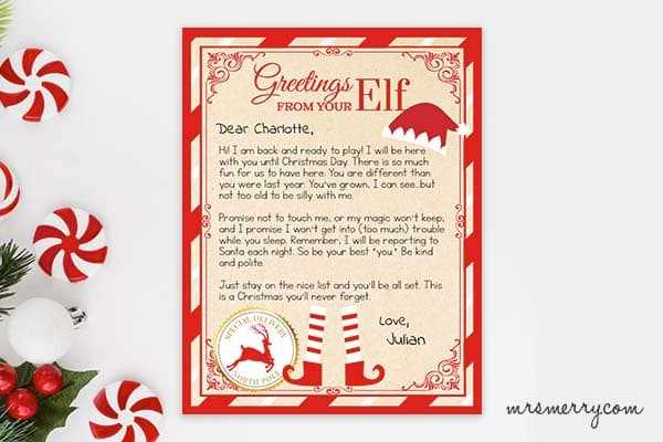free printable elf on the shelf goodbye letters
