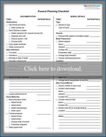 free printable end of life checklist free printable end of life checklist