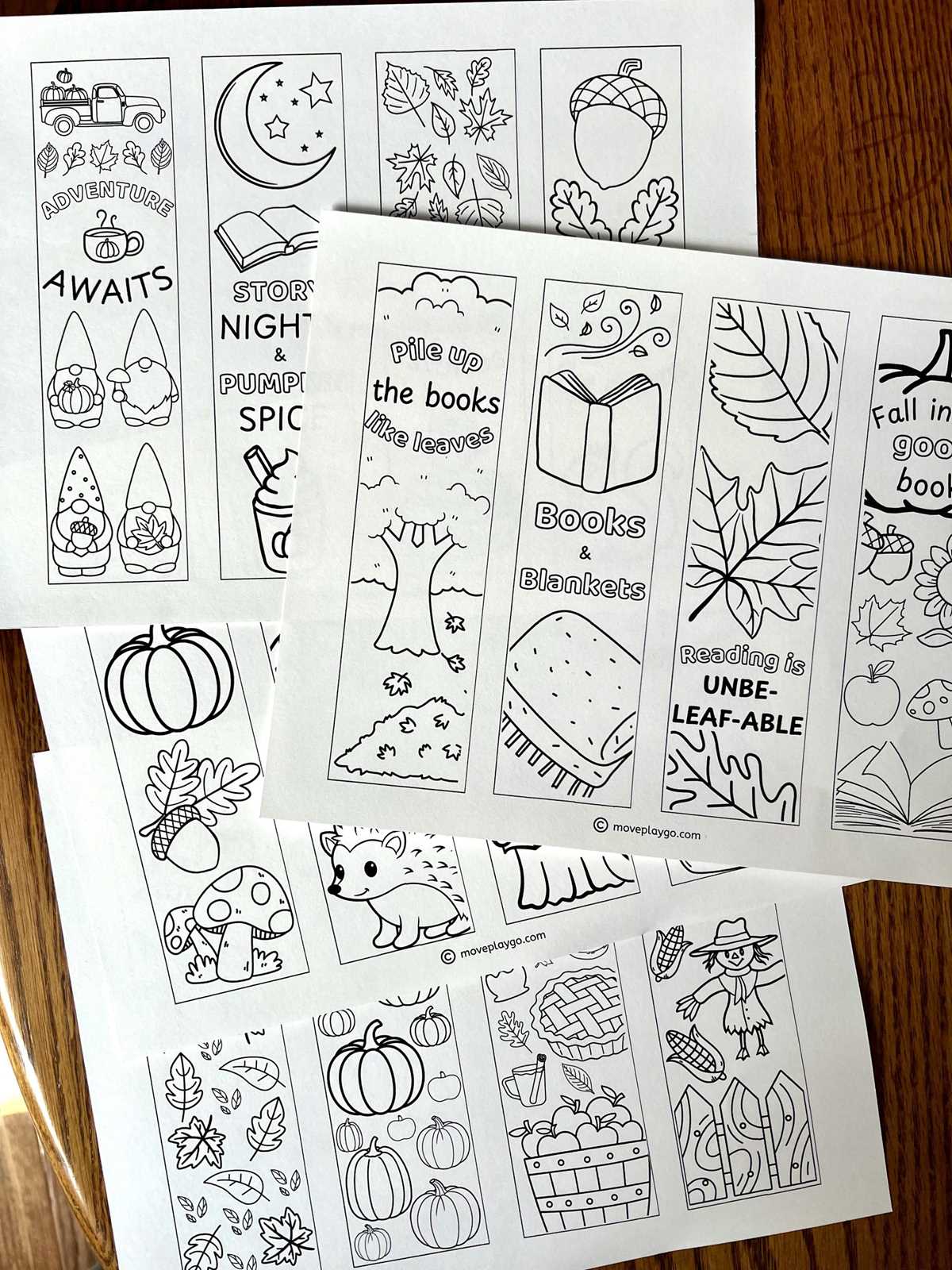 free printable fall bookmarks free printable fall bookmarks