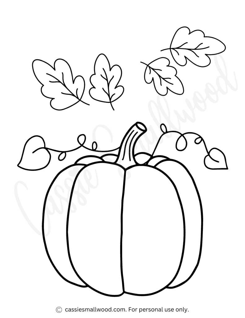 free printable fall coloring sheet