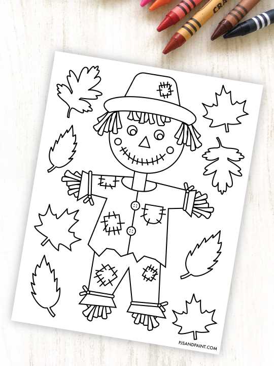 free printable fall coloring sheet