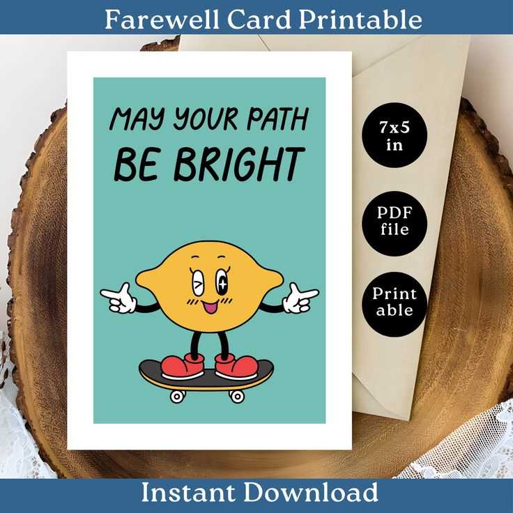 free printable farewell card for colleague
