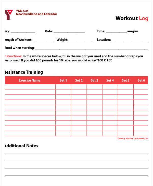 free printable fitness log free printable fitness log
