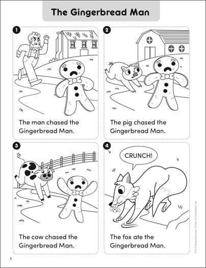 free printable gingerbread man worksheets