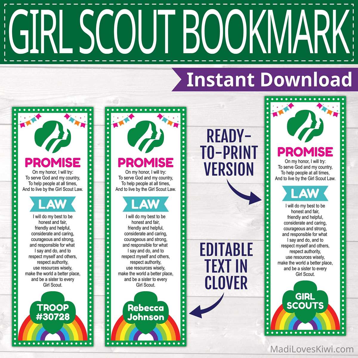 free printable girl scout law