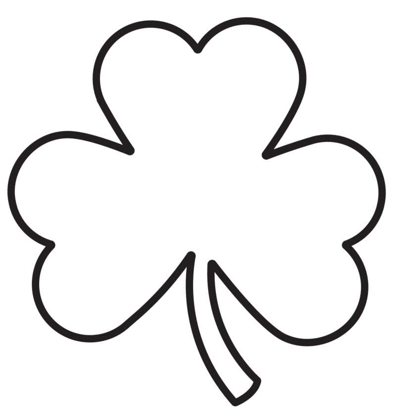 free printable green shamrock template