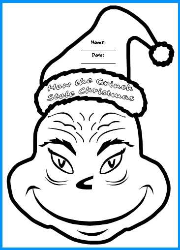free printable grinch worksheets