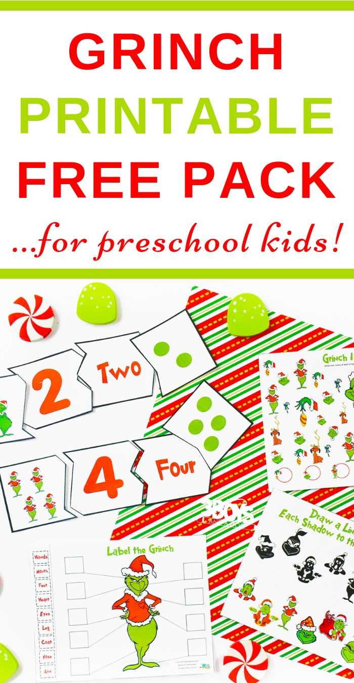 free printable grinch worksheets