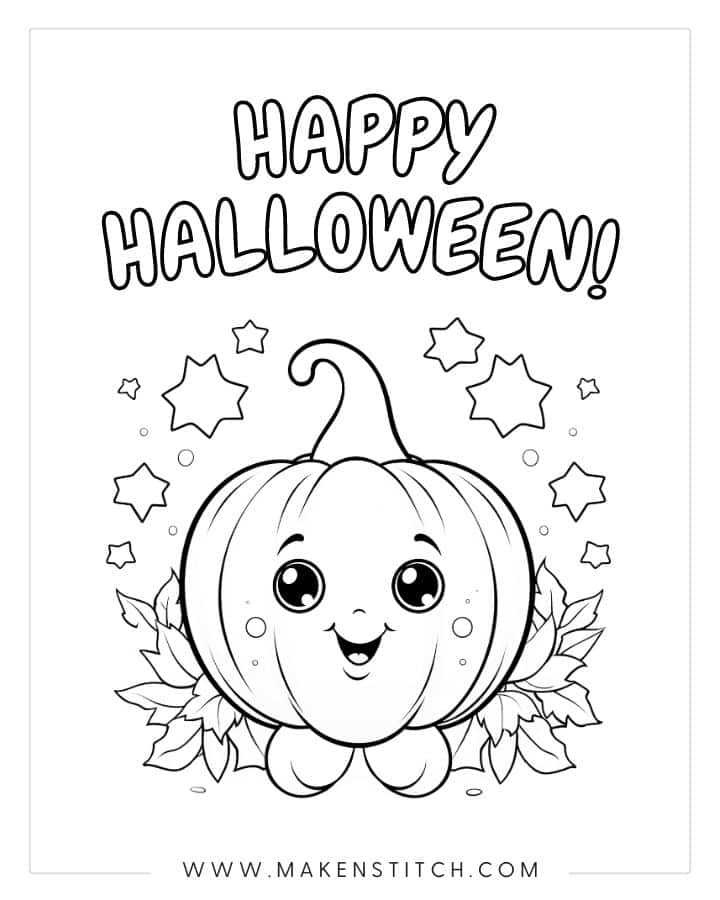 free printable halloween coloring page