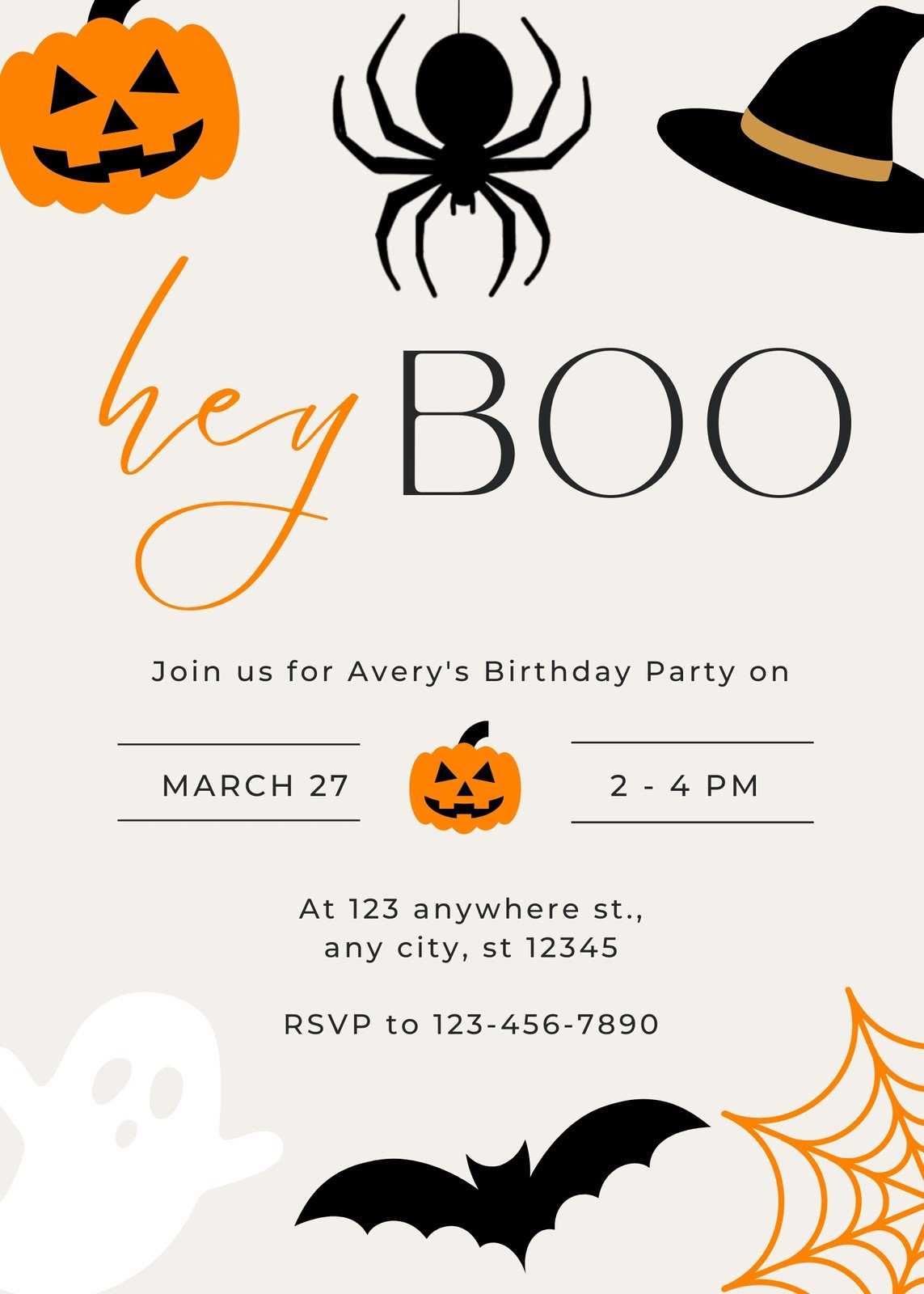 free printable halloween invitation template free printable halloween invitation template