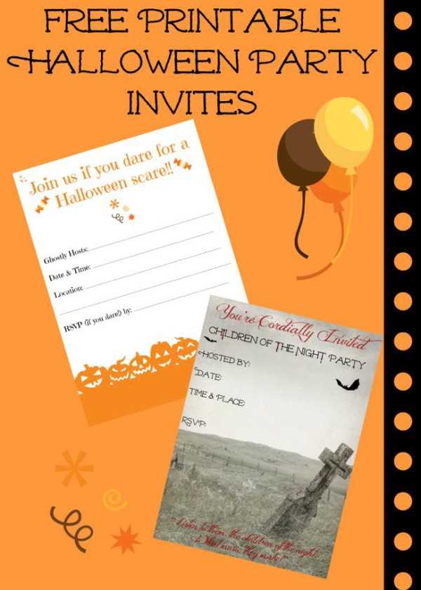 free printable halloween invitation template free printable halloween invitation template