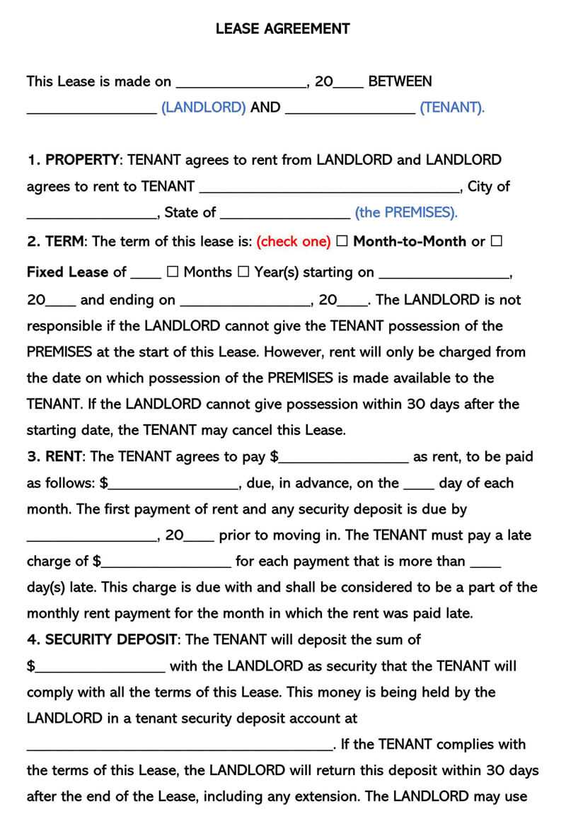 free printable hunting lease agreement template word free printable hunting lease agreement template word