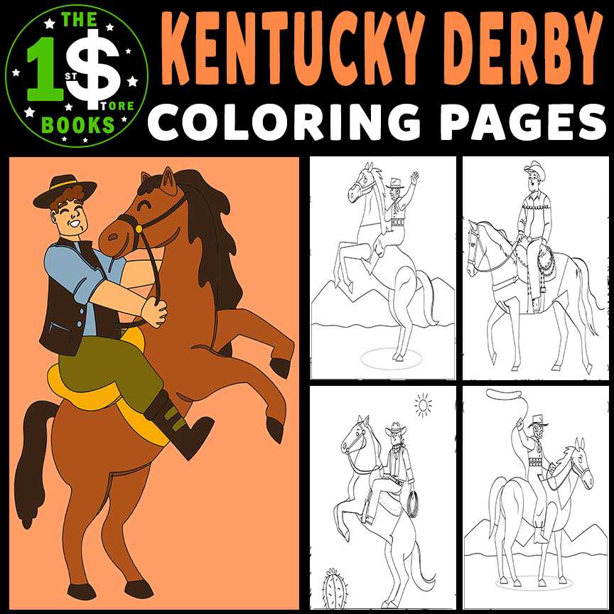 free printable kentucky derby coloring pages
