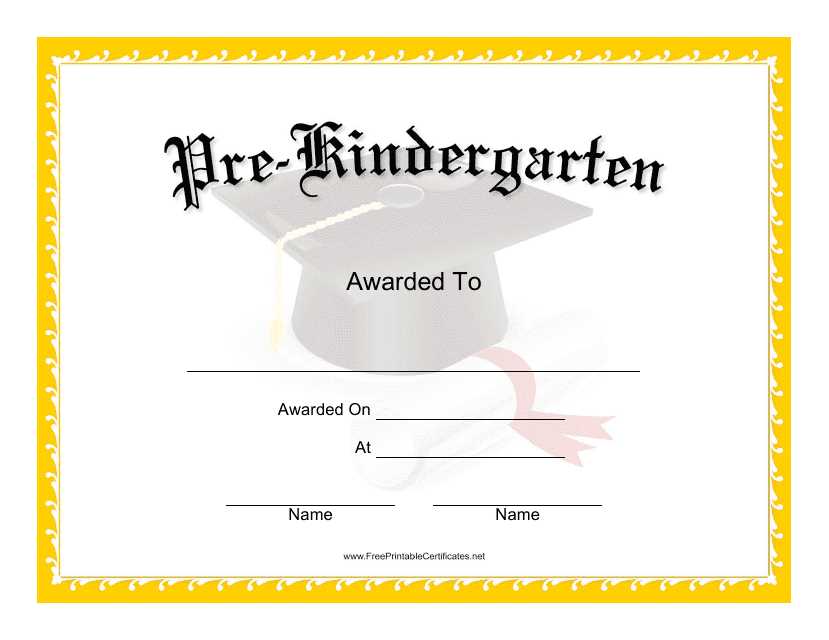 free printable kindergarten graduation certificate