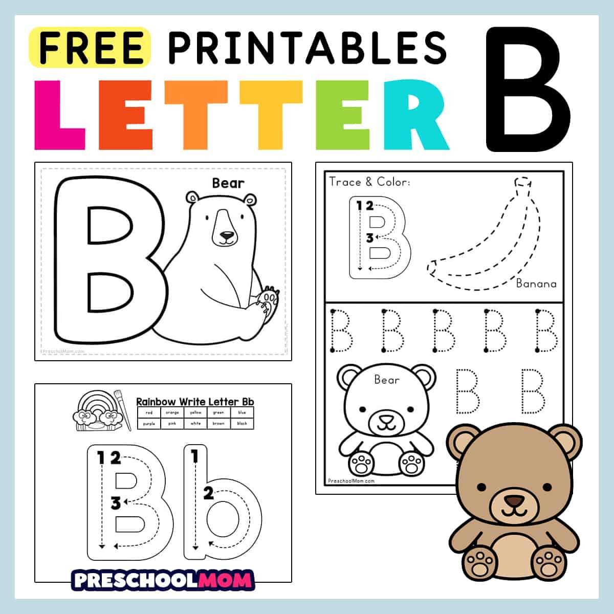 free printable letter b free printable letter b