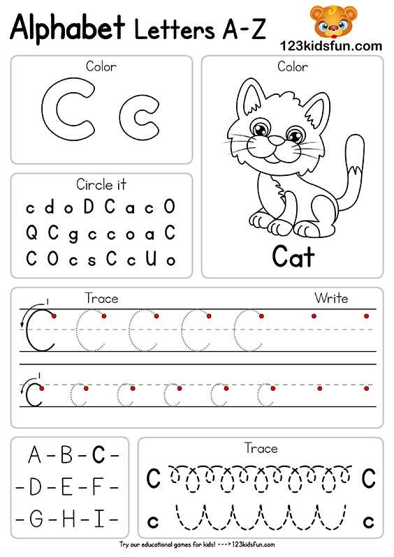 free printable letter c worksheets for preschool