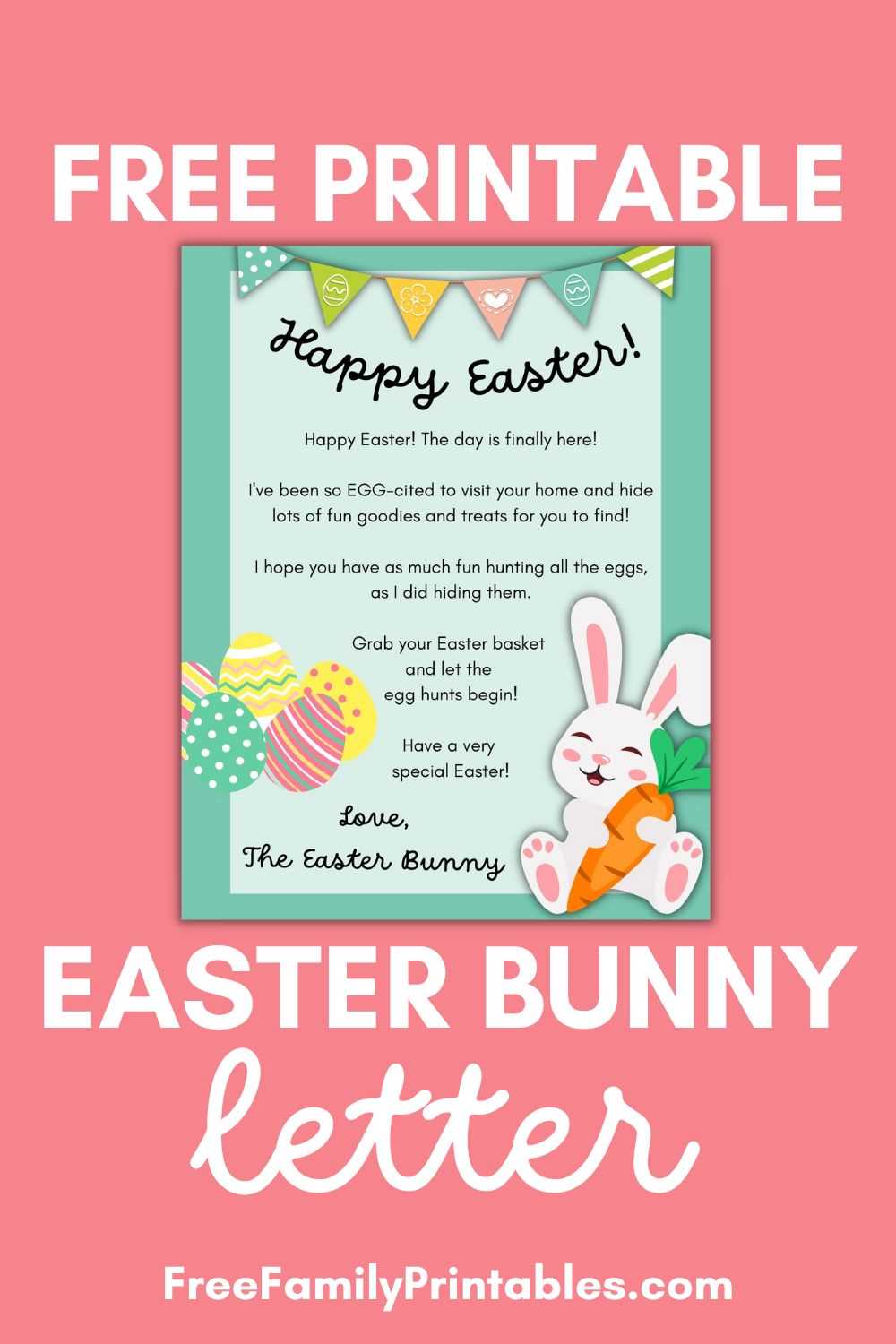 free printable letters from the easter bunny