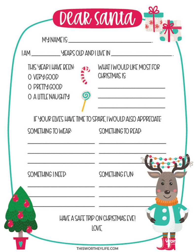 free printable letters to santa free printable letters to santa