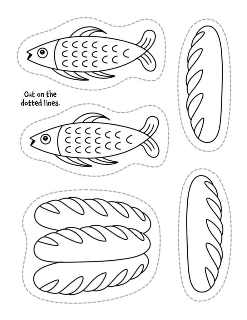 free printable loaves and fishes craft activity free printable loaves and fishes craft activity