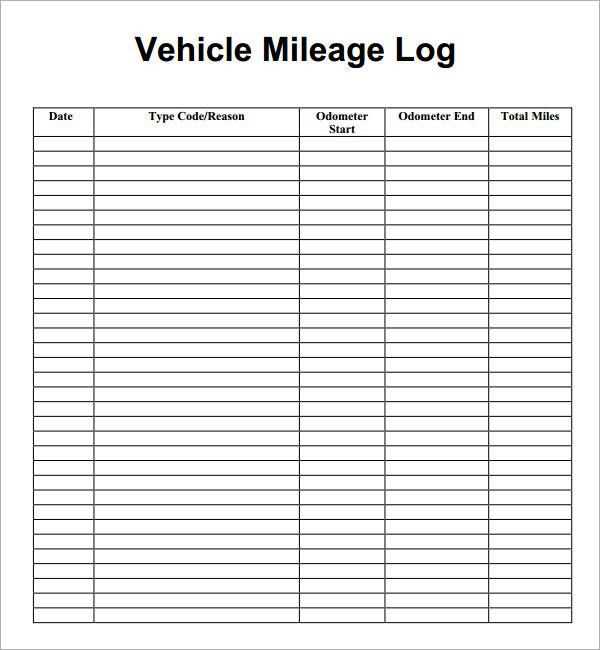 free printable mileage logs free printable mileage logs