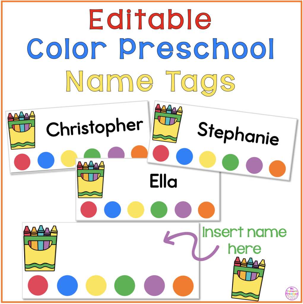 free printable name tags for preschoolers