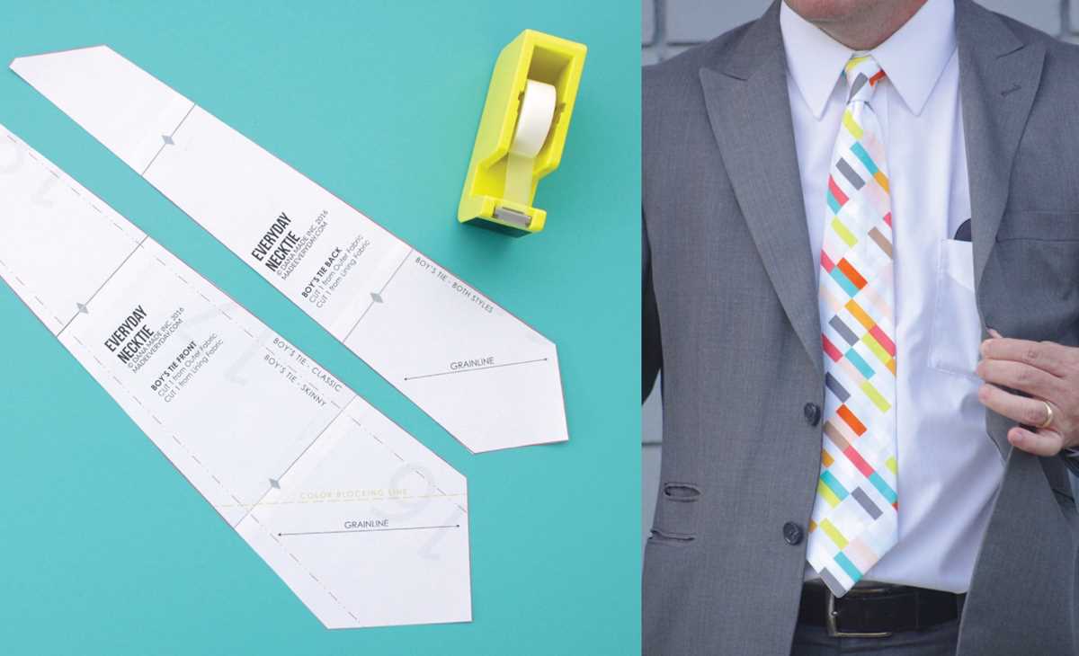 free printable necktie pattern