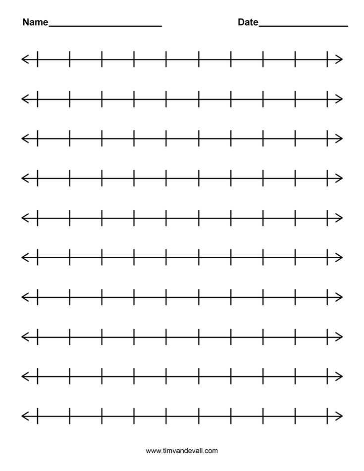 free printable number line free printable number line