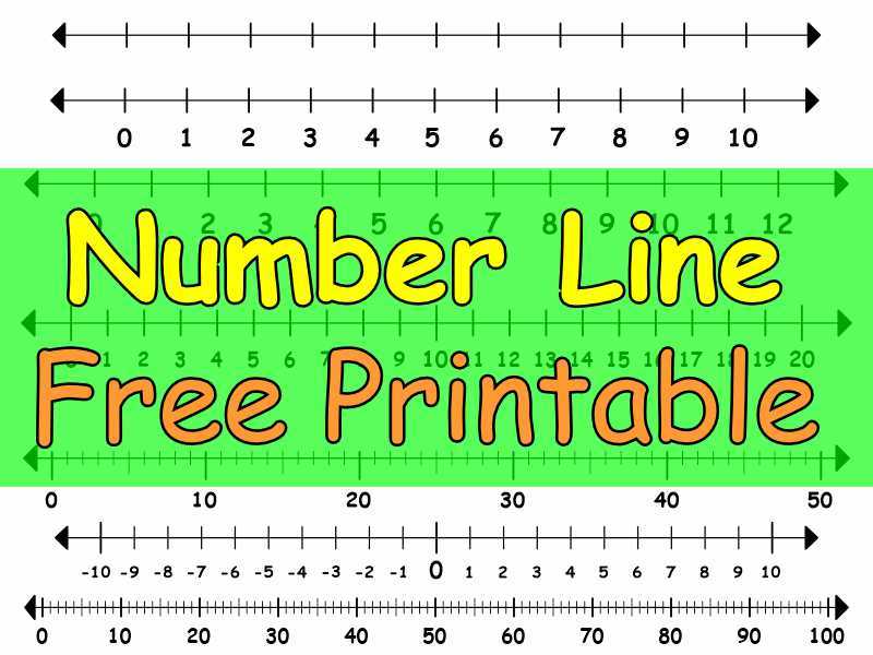 free printable number line free printable number line