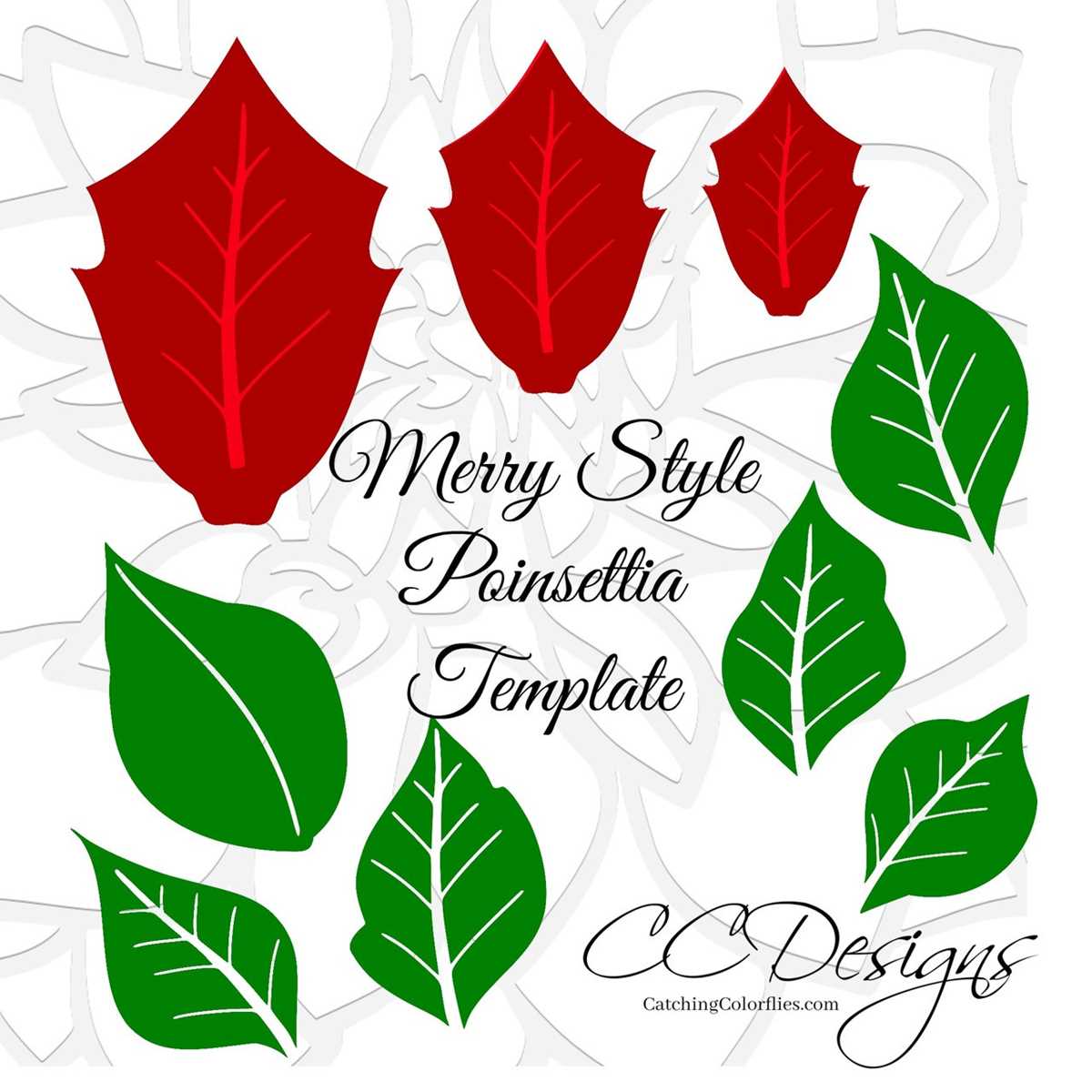 free printable poinsettia template