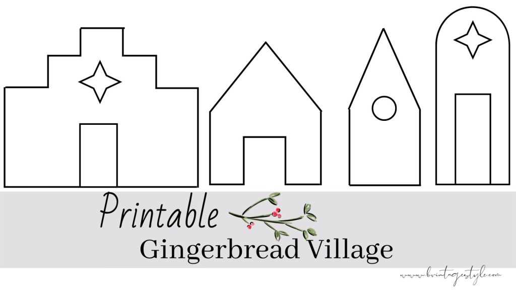 free printable printable christmas village template free printable printable christmas village template