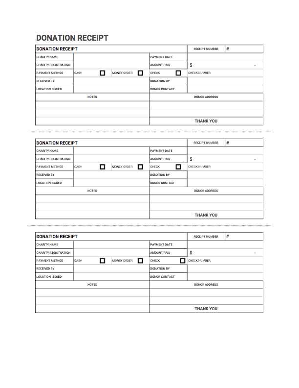 free printable printable donation receipt free printable printable donation receipt